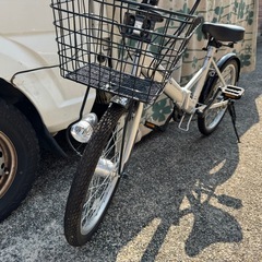 ①使用1回 20インチ 6段変速スピード & オートライト 折り畳み自転車 折りたたみ 折畳みの画像