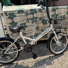 ①使用1回 20インチ 6段変速スピード & オートライト 折り畳み自転車 折りたたみ 折畳みの画像