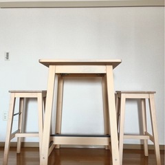IKEA カウンターテーブル&スツールセットの画像