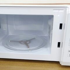 電子レンジ 山善 17L ターンテーブル式 ホワイト 650W PPRM-HF171-WH 2024年製の画像