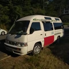 旧車　日産キャラバン　車椅子リフト付き　現在キッキンカー仕様の画像