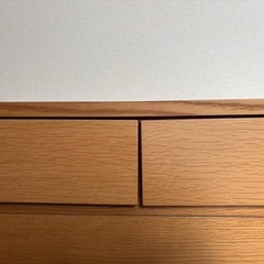 無印良品 木製チェスト４段・オーク材の画像