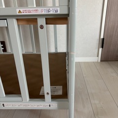 ベビーベッド&マット 組み立て済みの画像
