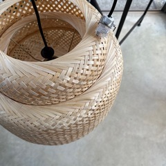 ペンダントランプ　竹　ハンドメイド　シェードの画像