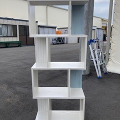 【KJ187】美品 ディスプレイラック 収納棚 オープンラック ナチュラルホワイト 飾り棚　検)一人暮らし 家具 収納 ダイニング リビング キッチン 冷蔵庫 洗濯機 テーブル ラック レンジ キャビネット ソファの画像