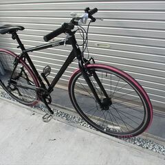 E461★　26800円★整備済み スポーツ中古自転車 NRSTO　ブラック　500ｍｍ　LEDオートライト【クロスバイク】(*^▽^*)の画像