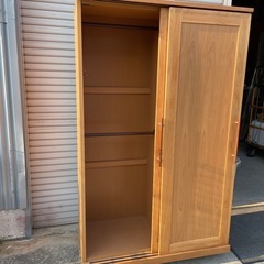 ドレッサー マルヨシ民芸家具 天然木 洋服タンス 中古品 ワードローブ クローゼット キャビネット ラック の画像