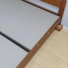 ☆シンプル木製ダブルベッドセットa☆の画像