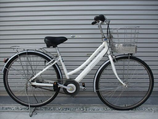 E464　★限定特価　整備済み★ブリヂストン　アルベルト　ホワイト　５段変速★ 中古自転車 【26インチ 】