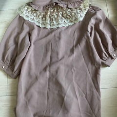 ブラウス　レース　ピンク　レディースの画像