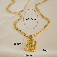 N32*《ステンレス》*イニシャルS.ゴールドネックレスの画像