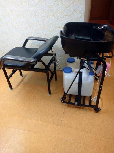 移動式シャンプー台 らくらくキャリーシャンプー2＆チェアセット 訪問