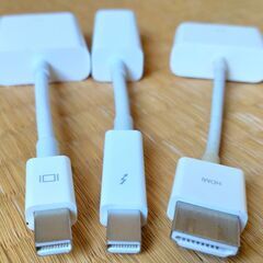【配送可】美品 Apple Mac 純正 アダプタ A1307、A1433, HDMIの画像