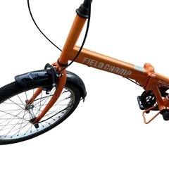 オレンジ色の折りたたみ自転車「FIELD CHAMP」の画像