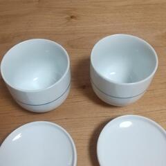 蓋つき煮物椀、茶碗蒸し椀 2個セット 陶器の画像