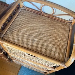 ラタン　収納　籐　家具　洗面　の画像