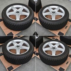 ≪yt2028ジ≫ スタッドレス付アルミホイール 4本セット 現状品 AGA Burg 19x8.5J 5H BRIDGESTONE ブリザック DM-Z3 255/50R19 103Q 2014年 70822-03の画像