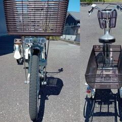  YAMAHA PASワゴン　PA16W　2024年モデル　電動アシスト三輪自転車　電動三輪自転車　アシスト三輪自転車　ヤマハ　パスワゴン　大人三輪自転車の画像