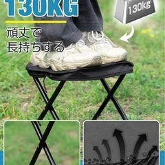 新品未使用✨コンパクトアウトドアチェア 黒 椅子 ミニチェア 釣り用椅子 折り畳み椅子の画像