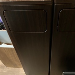 ゴミ箱45L3つセット！スタンド ダストボックス ブラウン ゴミ箱 スイング式 木目調新品同様の画像