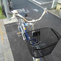 中古自転車３７３３　前後タイヤ新品！　日本製　２６インチ　ギヤなし　ダイナモライト　キッキーと音がならない後輪ローラーブレーキ　の画像