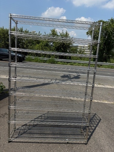 スチールラック、メタルラック、9段、8000円