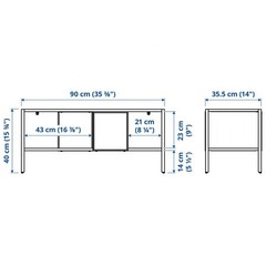 IKEA BAGGEBO テレビ台 ラック ホワイトの画像