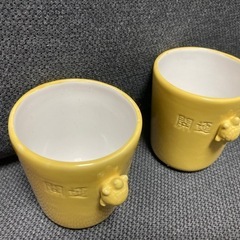 亀　コップ２点セットの画像