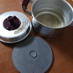 アルミ両手鍋 蒸し器 4L 昭和レトロ　の画像