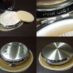 レトロ 長期保管品 Pink Lady コンパクト&アトマイザー セット 化粧道具 メイク オブジェ レタパ可 札幌市 新道東店の画像