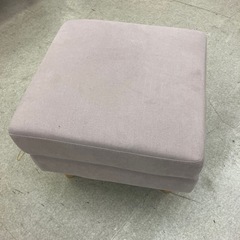 T2508-398 3人掛カウチソファ ピンク オットマン付き キズ汚れ色あせ有りの画像