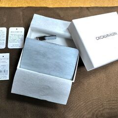 Calvin Klein牛革カードケース新品アイスグレー色　カルバンクラインの画像