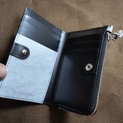 Calvin Klein牛革カードケース新品アイスグレー色　カルバンクラインの画像
