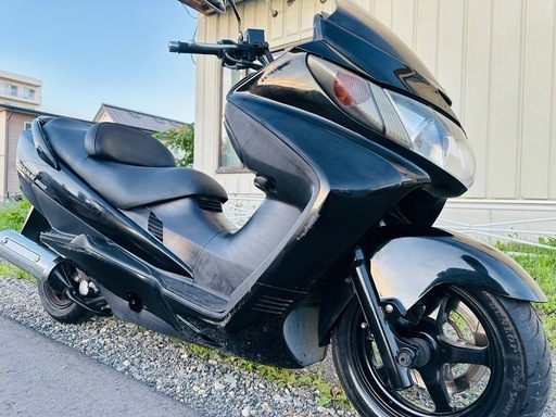 激安！訳あり値下げ！　北海道　スズキ　スカイウェイブ250 CJ43 タイヤ前後山あり！走行少ない！バッテリー付き！