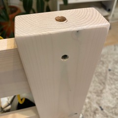 【すのこシングルベッド】可愛い色味ですの画像