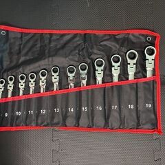 ★☆★格安！首振り・ラチェットレンチ セット 12本組 ラチェット レンチ 8～19mm ギアレンチセット 電設・配管・空調工事、機械設備、自動車修理★☆★の画像