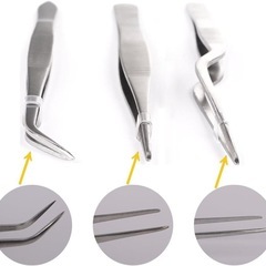 調理用ピンセット 精密トング 3個セット ステンレススチールピンセットの画像