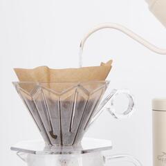 透過 コーヒードリッパー　 1~2杯用 　樹脂　 コーヒードリッパー　 ハンドル付き　  (透明)の画像