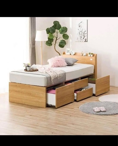 ニトリ　収納付きシングルベッド