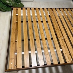 【美品】ダブルベッド　竹製　耐荷重300kgの画像