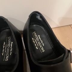 UNITED ARROWS メンズ ダブルモンクストラップシューズ革靴 ブラックの画像
