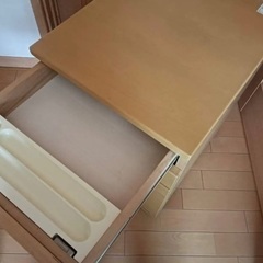 美品 コイズミ鍵付き デスクワゴン 袖引出 3段 キャスター付　の画像