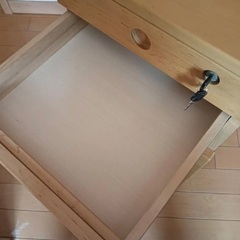 美品 コイズミ鍵付き デスクワゴン 袖引出 3段 キャスター付　の画像
