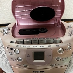 ラジカセ　TOSHIBA ピンクの画像