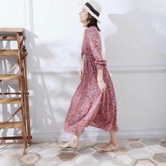 【新品】Vivian スクエアトゥ華奢ストラップトングフラットサンダル　カーキ　Lの画像