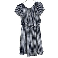 【美品】ギンガムチェック　ミニワンピースの画像