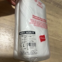 Hanes Vネック Tシャツ L サイズ2枚組 ホワイトの画像