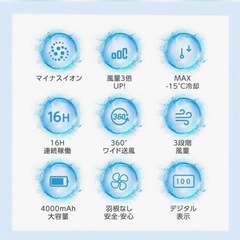 ネッククーラー 首掛けファン 新品の画像