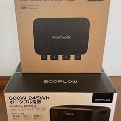 未使用⭐️ EcoFlow ポータブル電源 RIVER 3 ＋ 走行充電器 Alternator Charger 500W 2点セットの画像