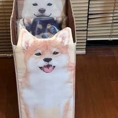 新品未使用。　柴犬収納ボックスの画像